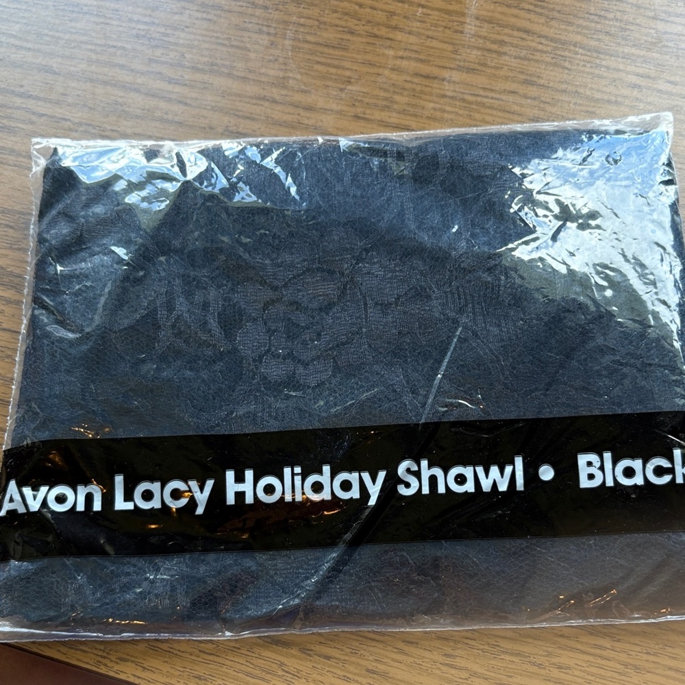 Avon Black Lacy Shawl